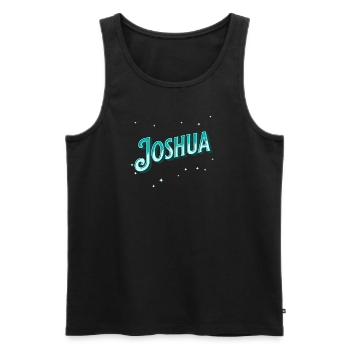 Joshua Namen personalisiert - Männer Premium Bio Tank Top - Schwarz - Vorne - AI Model Male 178 light (178cm)