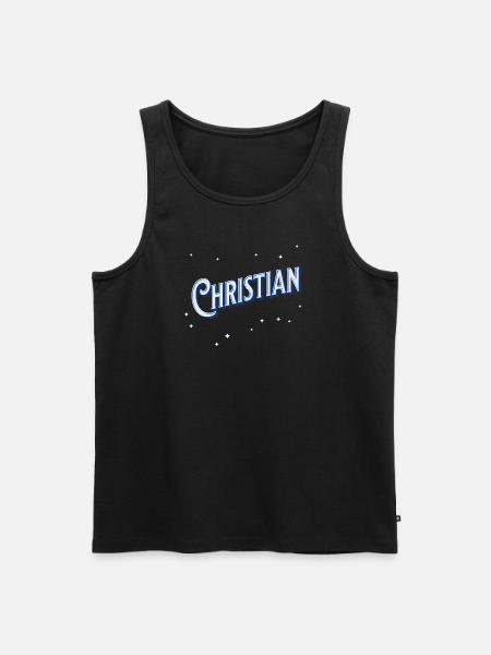Christian Namen personalized - Men's Premium Organic Tank Top - black