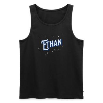 Ethan Namen personalisiert - Männer Premium Bio Tank Top - Schwarz - Vorne - AI Model Male 178 light (178cm)