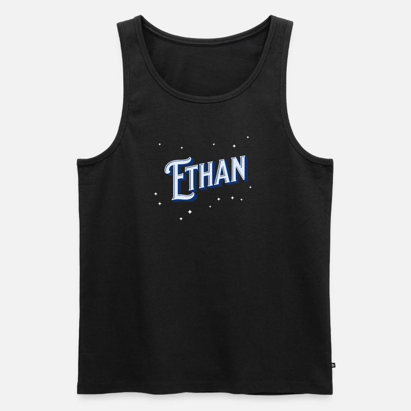 Ethan names personalized - Men's Premium Organic Tank Top - black