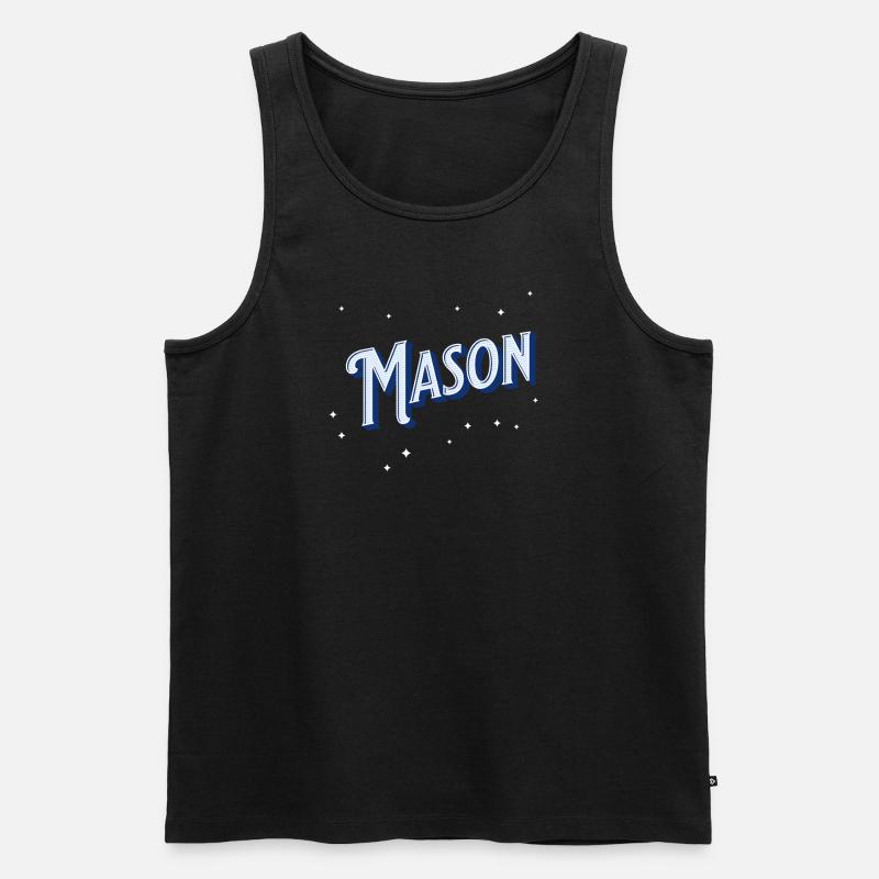 Mason names personalized - Men's Premium Organic Tank Top - black