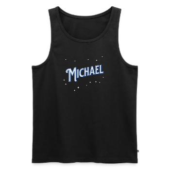 Michael Namen personalisiert - Männer Premium Bio Tank Top - Schwarz - Vorne - AI Model Male 178 light (178cm)