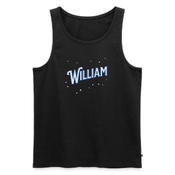 William name personalized - Men's Premium Organic Tank Top - black - Front - AI Model Male 178 light (178cm)
