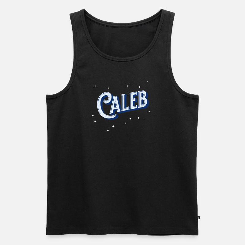 Caleb name personalized - Men's Premium Organic Tank Top - black