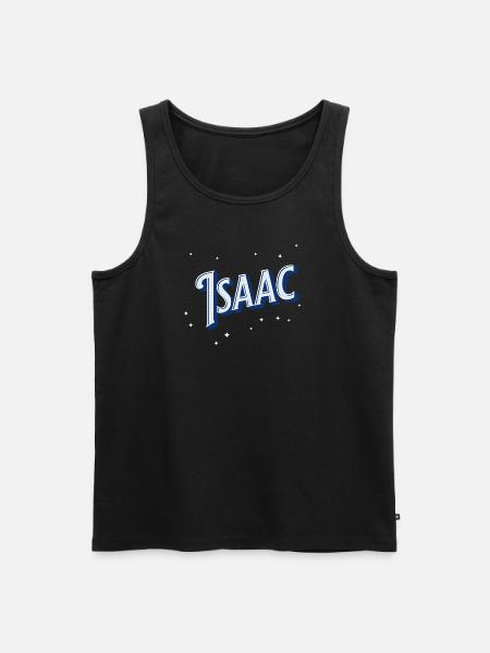 Isaac names personalized - Men's Premium Organic Tank Top - black