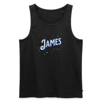James Namen personalisiert - Männer Premium Bio Tank Top - Schwarz - Vorne - AI Model Male 178 light (178cm)
