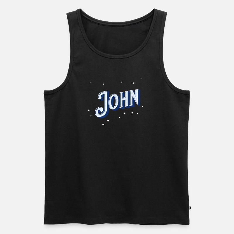 John name personalized - Men's Premium Organic Tank Top - black