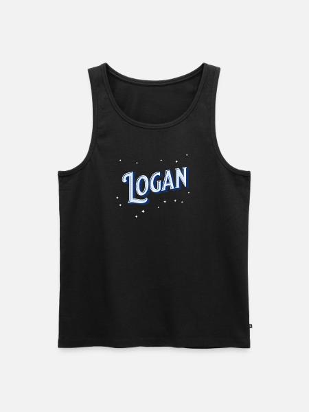 Logan names personalized - Men's Premium Organic Tank Top - black
