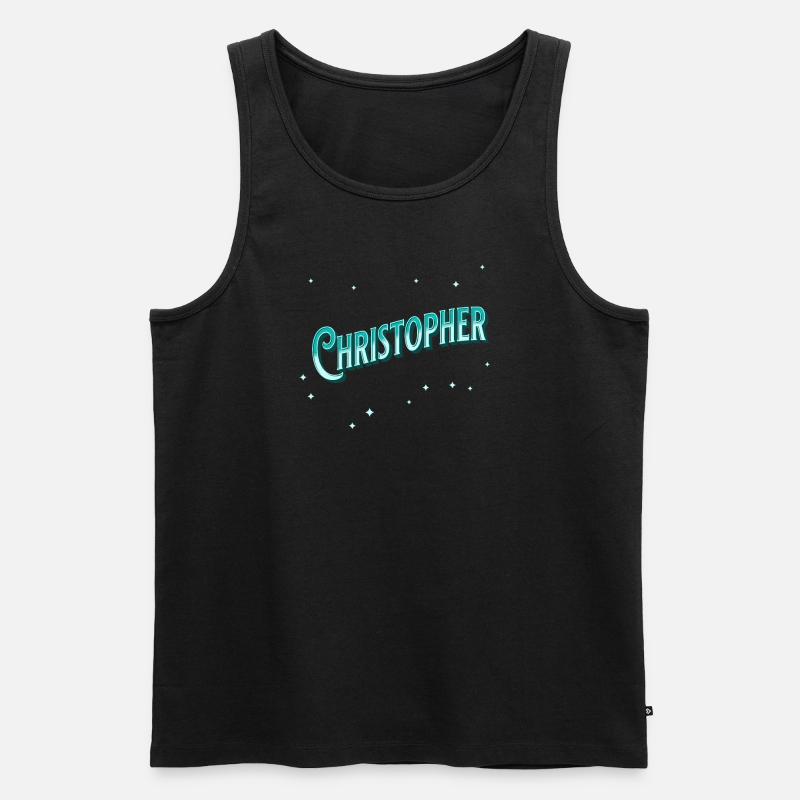 Christopher Namen personalisiert - Männer Premium Bio Tank Top - Schwarz