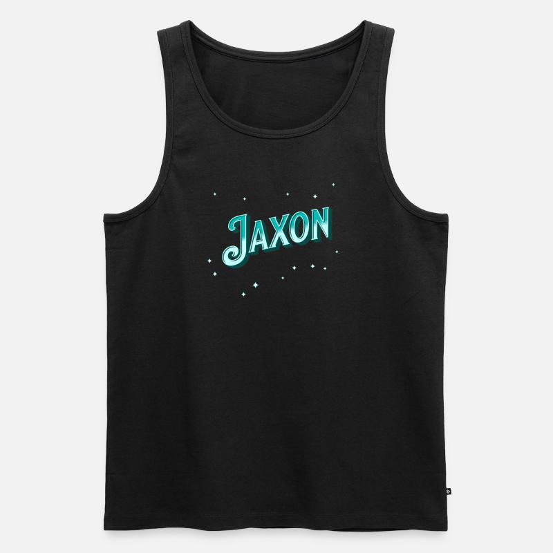 Jaxon names personalized - Men's Premium Organic Tank Top - black