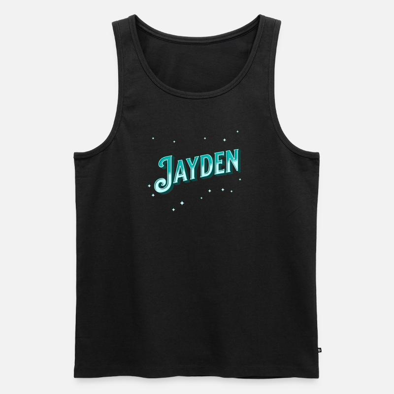 Jayden name personalized - Men's Premium Organic Tank Top - black