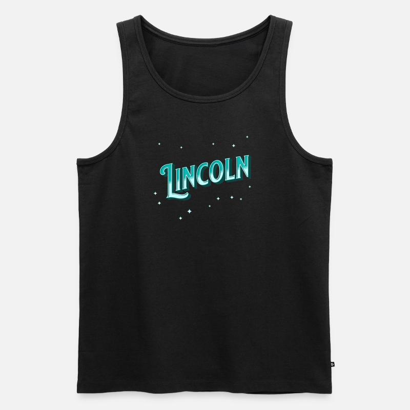 Lincoln names personalized - Men's Premium Organic Tank Top - black