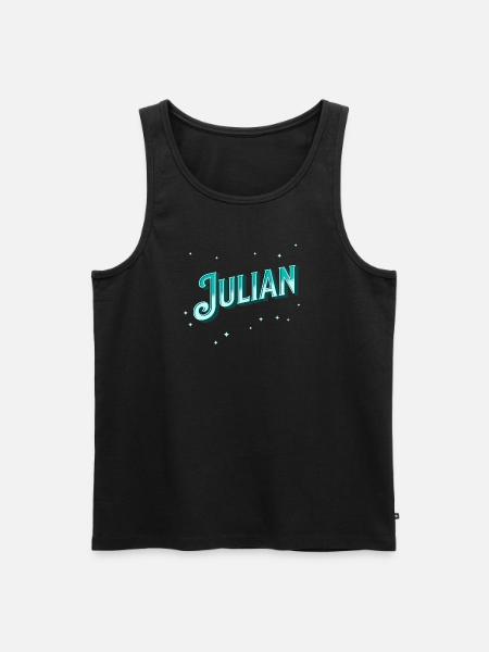 Julian names personalized - Men's Premium Organic Tank Top - black