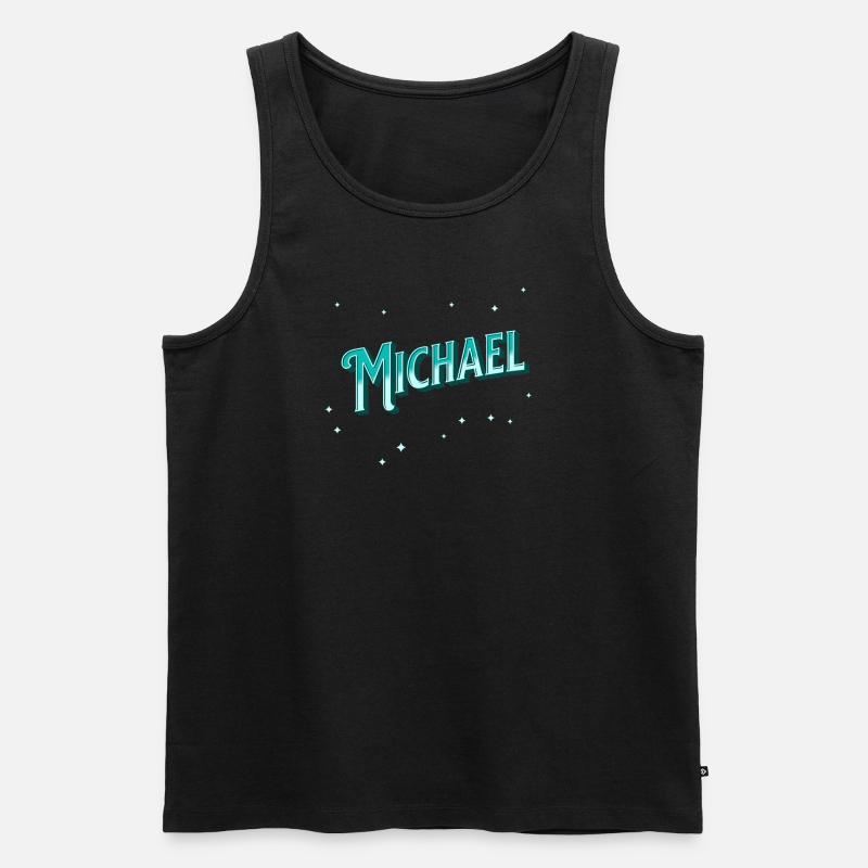 Michael name personalized - Men's Premium Organic Tank Top - black