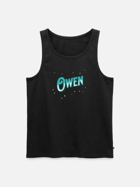 Owen name personalized - Men's Premium Organic Tank Top - black