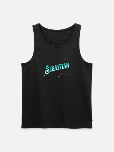 Sebastian name personalized - Men's Premium Organic Tank Top - black
