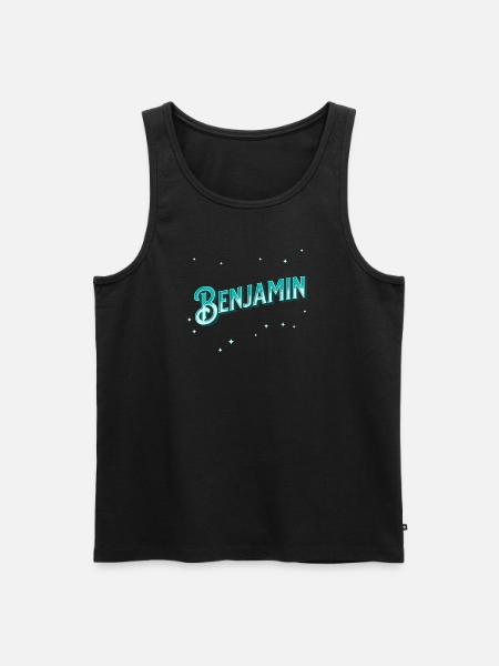 Benjamin name personalized - Men's Premium Organic Tank Top - black