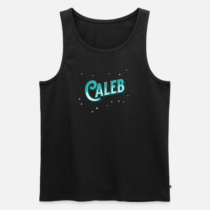 Caleb name personalized - Men's Premium Organic Tank Top - black