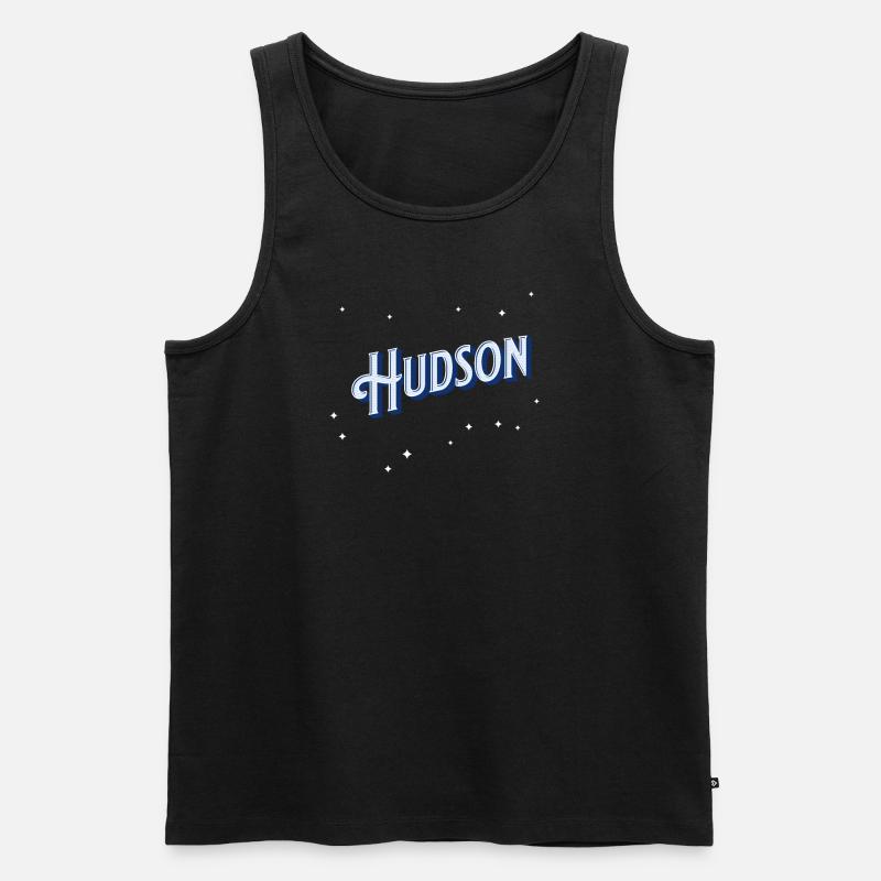 Hudson names personalized - Men's Premium Organic Tank Top - black