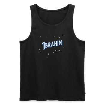 Ibrahim Namen personalisiert - Männer Premium Bio Tank Top - Schwarz - Vorne - AI Model Male 178 light (178cm)