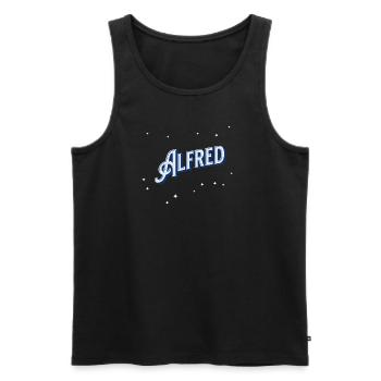 Alfred Namen personalisiert - Männer Premium Bio Tank Top - Schwarz - Vorne - AI Model Male 178 light (178cm)