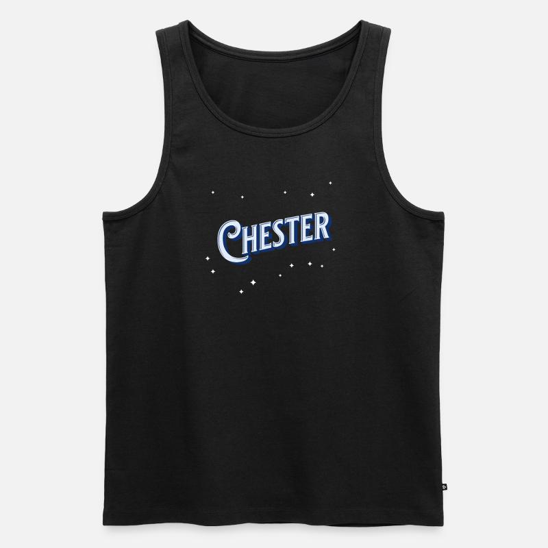 Chester names personalized - Men's Premium Organic Tank Top - black