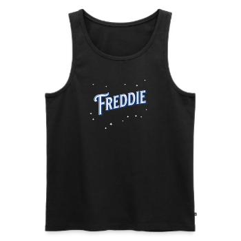 Freddie Namen personalisiert - Männer Premium Bio Tank Top - Schwarz - Vorne - AI Model Male 178 light (178cm)