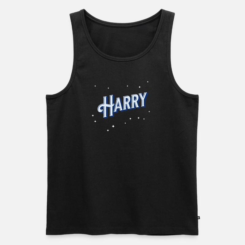 Harry name personalized - Men's Premium Organic Tank Top - black