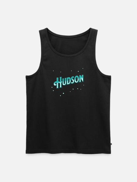 Hudson names personalized - Men's Premium Organic Tank Top - black