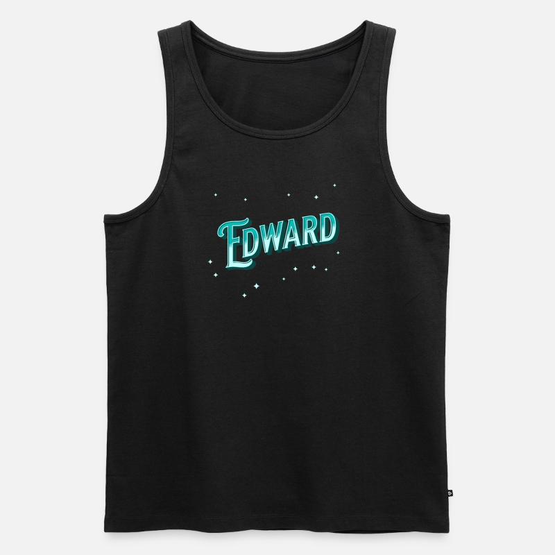 Edward Namen personalisiert - Männer Premium Bio Tank Top - Schwarz
