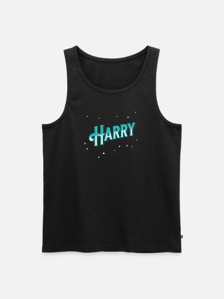 Harry name personalized - Men's Premium Organic Tank Top - black