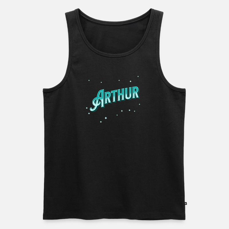 Arthur names personalized - Men's Premium Organic Tank Top - black