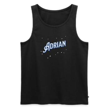Adrian name personalized - Men's Premium Organic Tank Top - black - Front - AI Model Male 178 light (178cm)