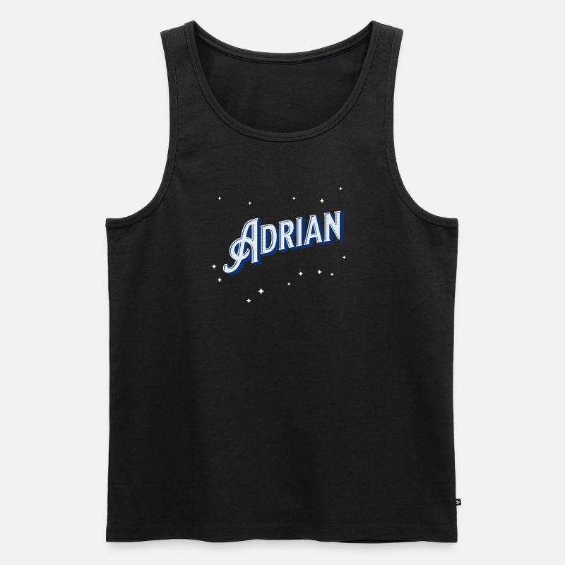 Adrian name personalized - Men's Premium Organic Tank Top - black