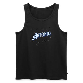 Antonio name personalized - Men's Premium Organic Tank Top - black - Front - AI Model Male 178 light (178cm)