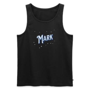 Mark Namen personalisiert - Männer Premium Bio Tank Top - Schwarz - Vorne - AI Model Male 178 light (178cm)