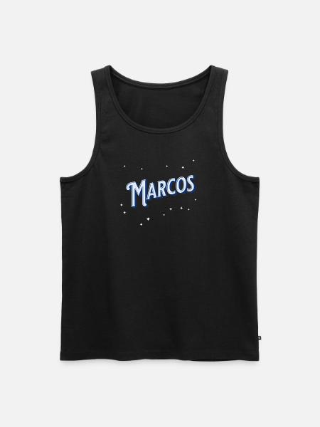 Marco's name personalized - Men's Premium Organic Tank Top - black