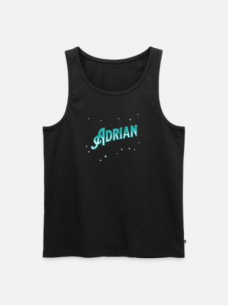 Adrian name personalized - Men's Premium Organic Tank Top - black