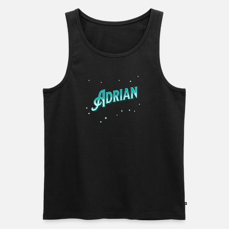 Adrian name personalized - Men's Premium Organic Tank Top - black