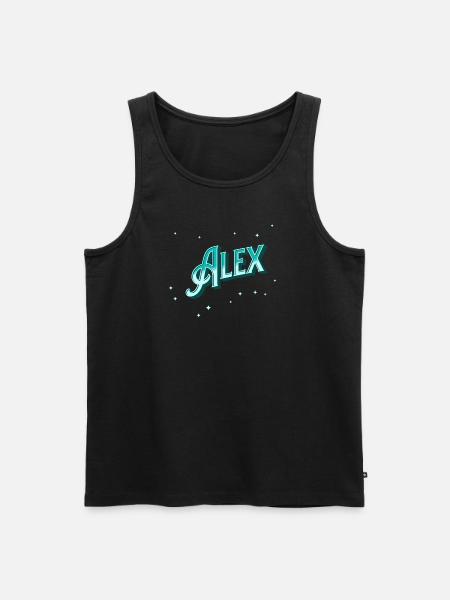 Alex name personalized - Men's Premium Organic Tank Top - black
