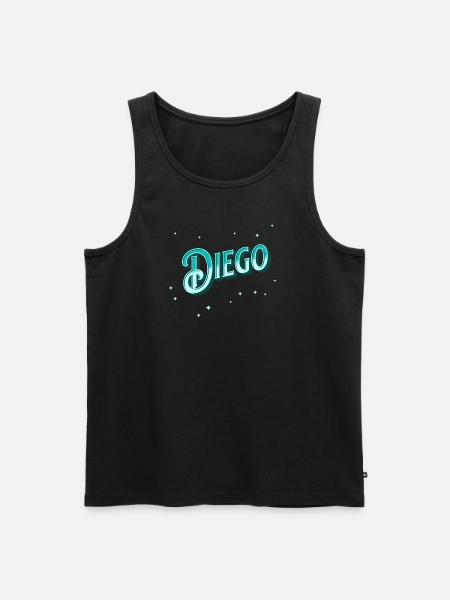 Diego names personalized - Men's Premium Organic Tank Top - black