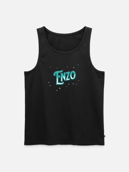 Enzo names personalized - Men's Premium Organic Tank Top - black
