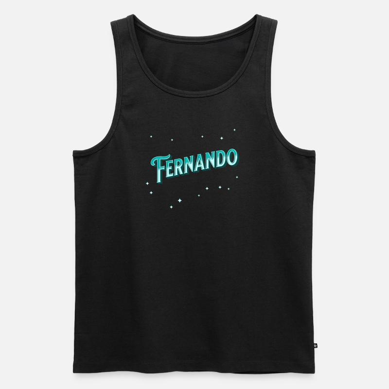 Fernando names personalized - Men's Premium Organic Tank Top - black