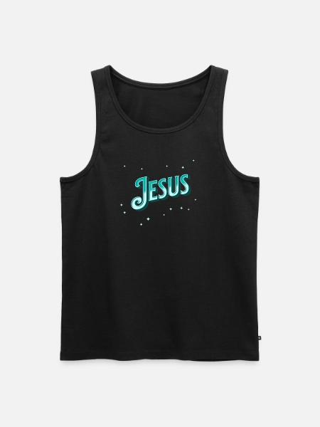 Jesus' name personalized - Men's Premium Organic Tank Top - black