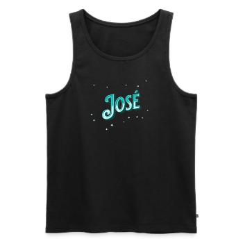 Jose Namen personalisiert - Männer Premium Bio Tank Top - Schwarz - Vorne - AI Model Male 178 light (178cm)