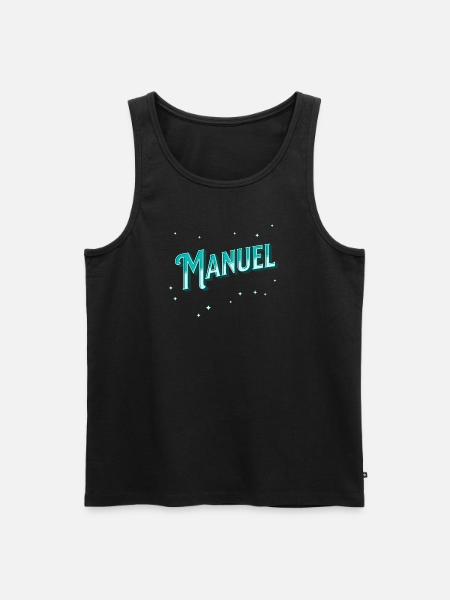 Manuel name personalized - Men's Premium Organic Tank Top - black