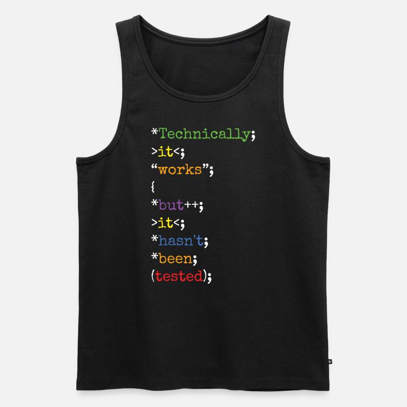 Software Ingenieur Informatiker Programmierer - Männer Premium Bio Tank Top - Schwarz