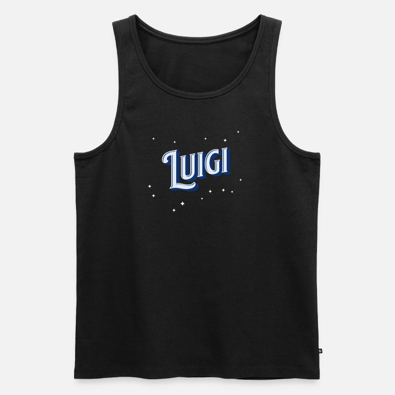 Luigi name personalized - Men's Premium Organic Tank Top - black