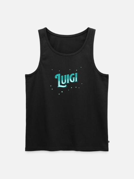 Luigi name personalized - Men's Premium Organic Tank Top - black