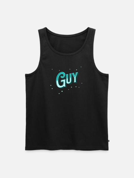 Guy names personalized - Men's Premium Organic Tank Top - black
